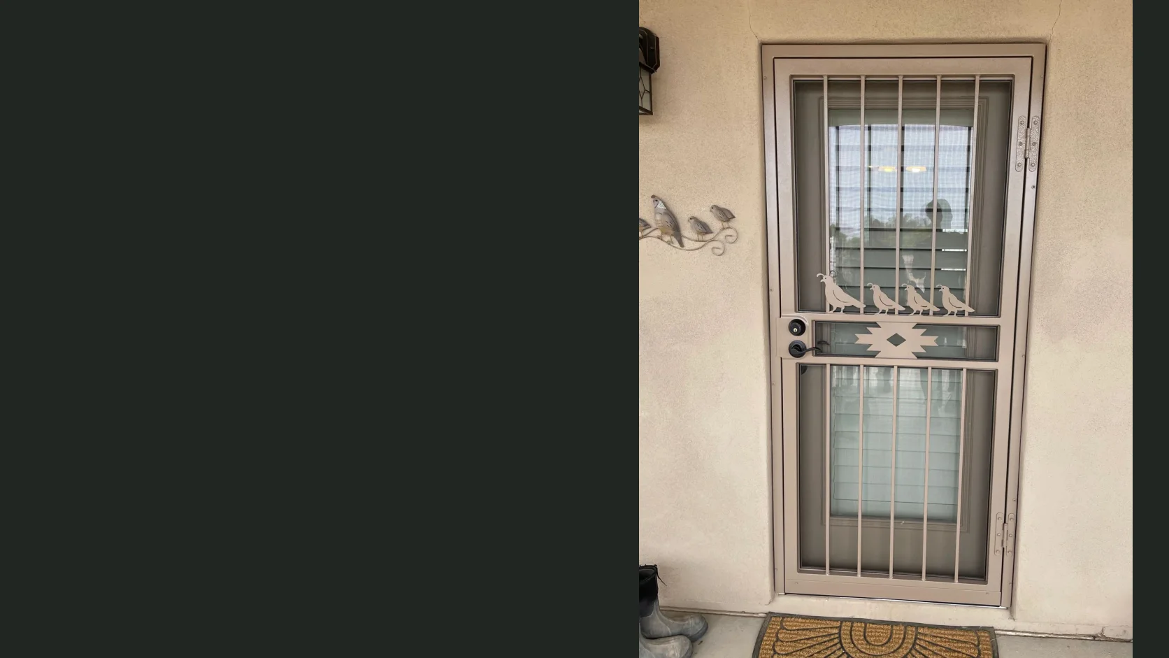Real screen and door photograph published by Arizona Screen Techs
