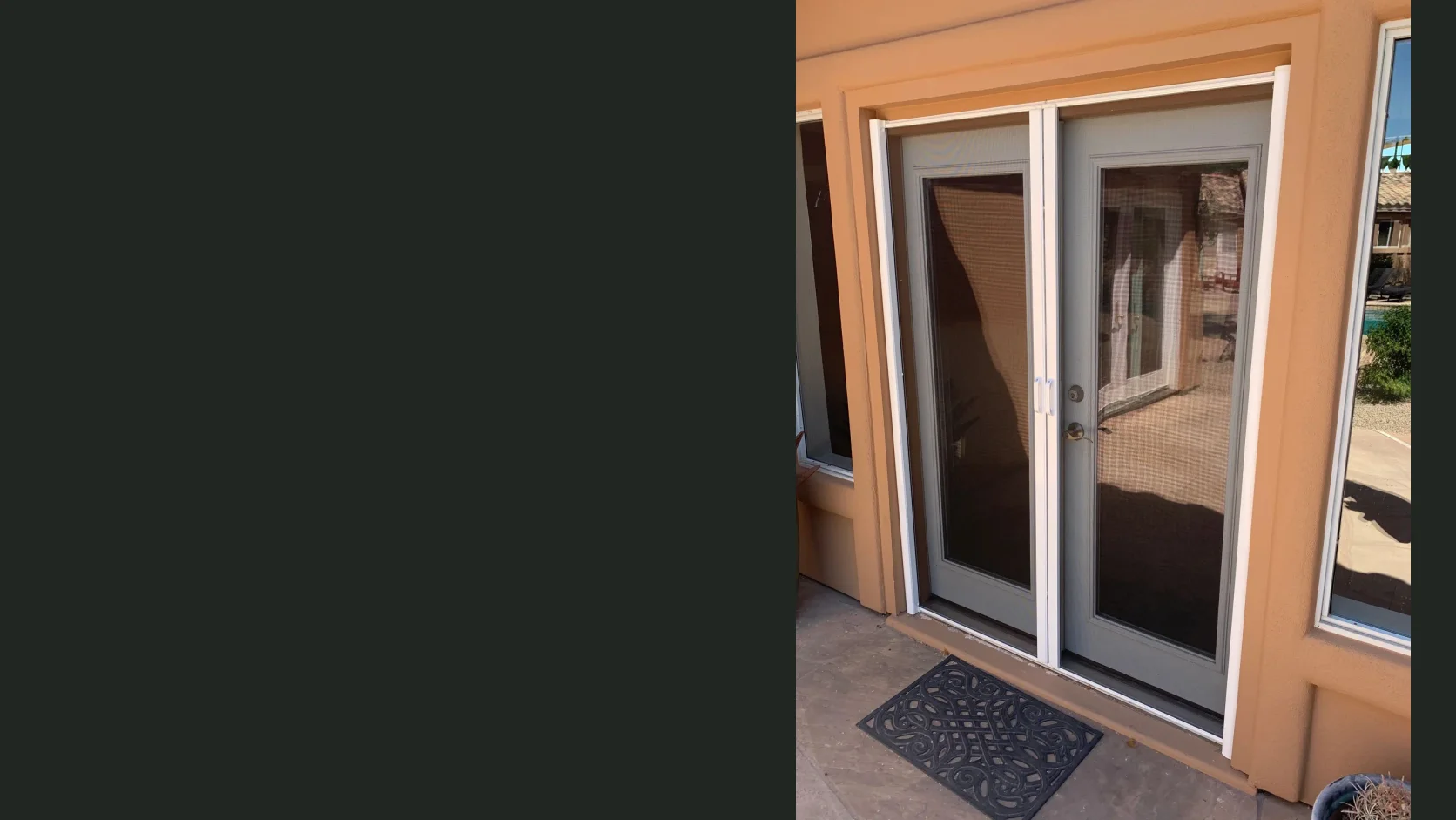 Real screen and door photograph published by Arizona Screen Techs